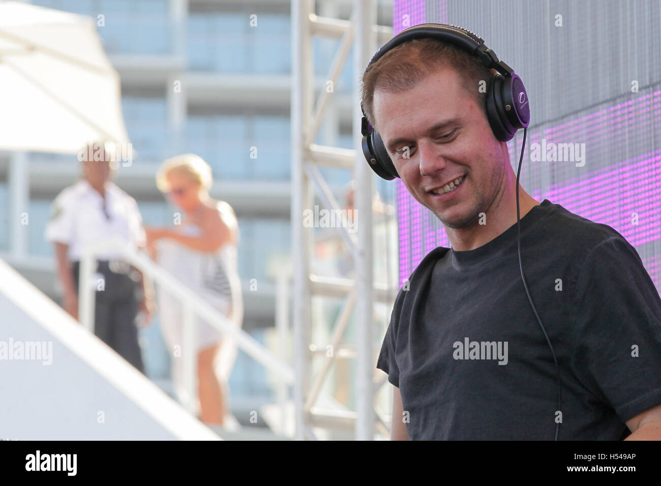 DJ Armin Van Buuren at the Sirius XM Music Lounge on March 17, 2016 at the  1 Hotel South Beach at the Private Beach Club in Miami Beach, Florida Stock  Photo - Alamy