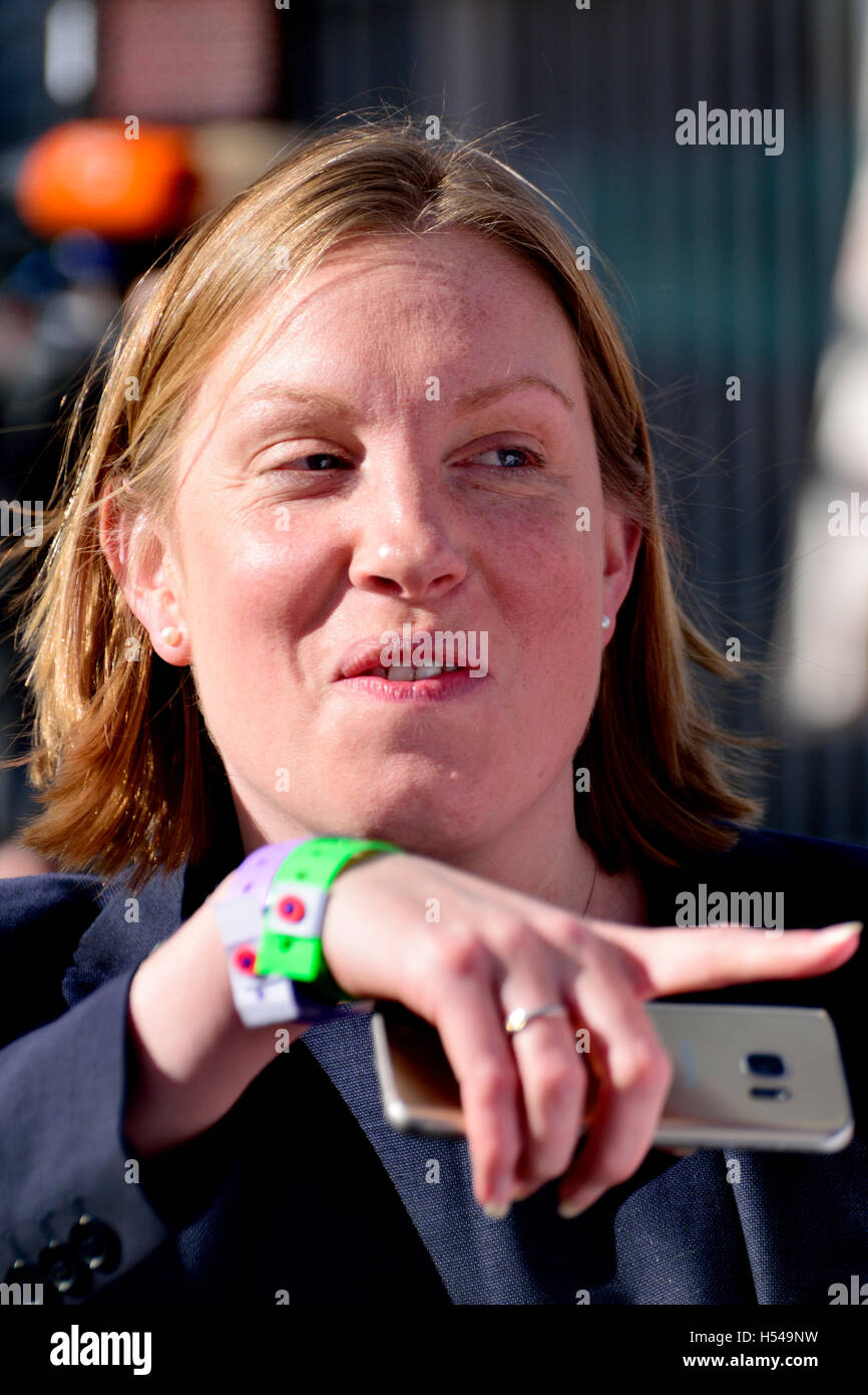 Tracey Crouch MP (Con: Chatham and Aylesford) Parliamentary Under Secretary of State for Sport, Heritage and Tourism, at the.... Stock Photo