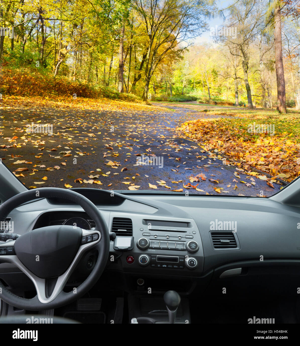 car dashboard with keys Stock Photo Alamy