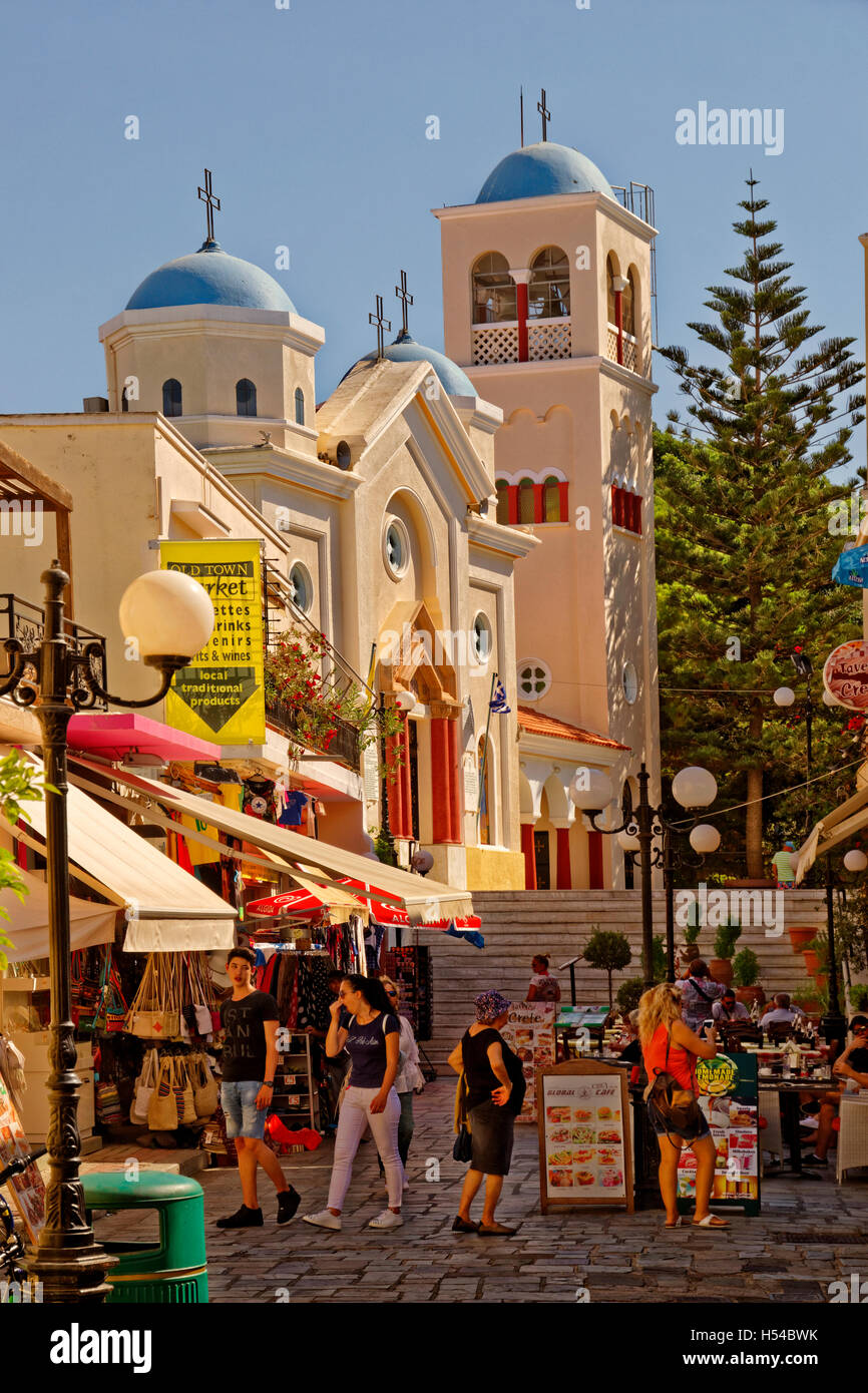 St. Paraskevi Greek Orthodox Church at Kos town, Island of Kos, Dodecanese Group, Greece. Stock Photo