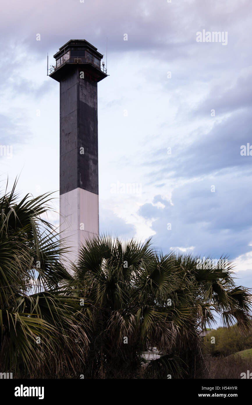 Sullivan's Island Lighthouse on Sullivan's Island, South Carolina Stock