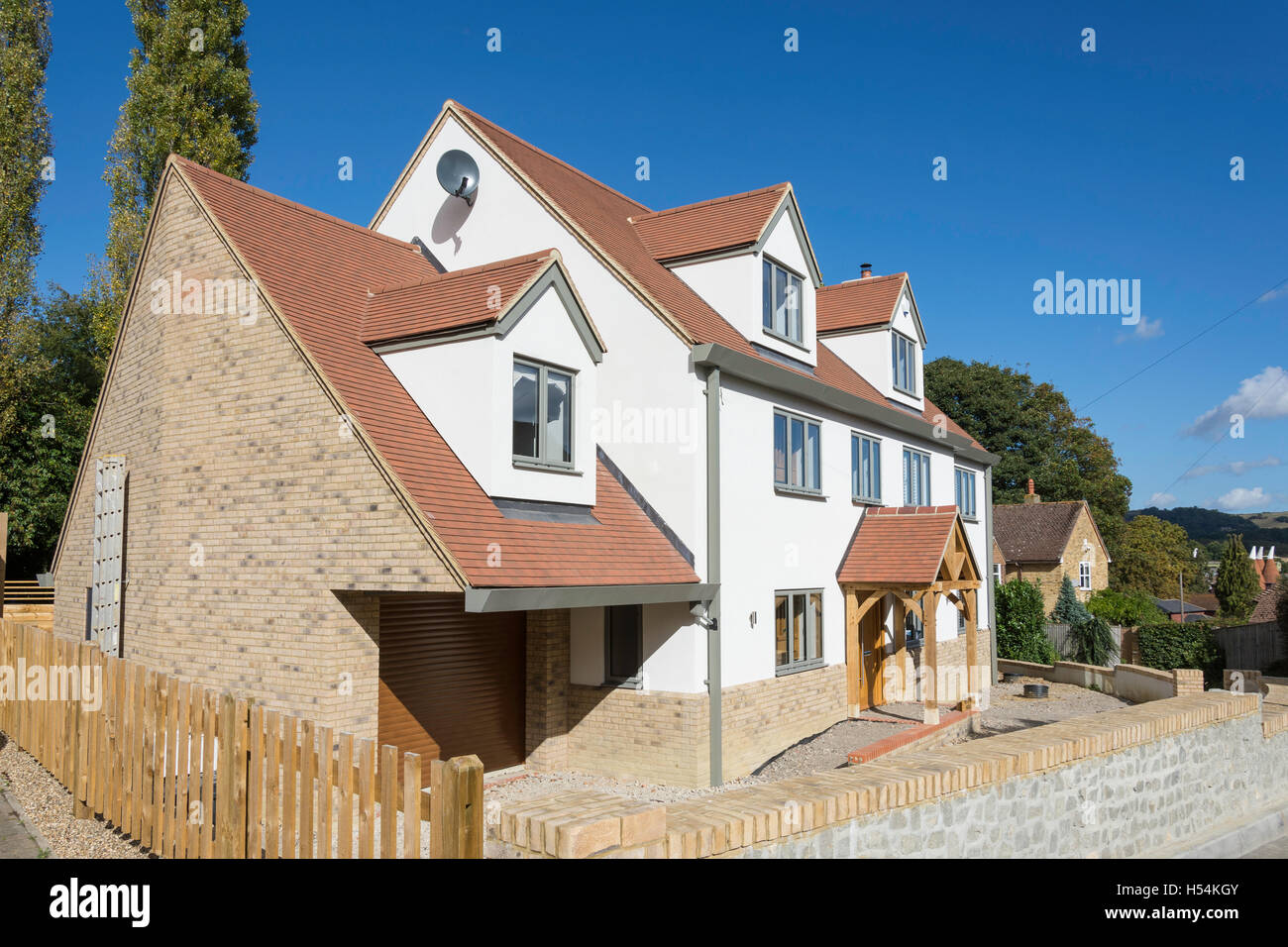 Newly-built house, Church Lane, Bearsted, Kent, England, United Kingdom Stock Photo
