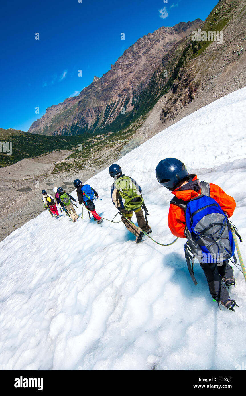 mountaineering school for children Stock Photo Alamy