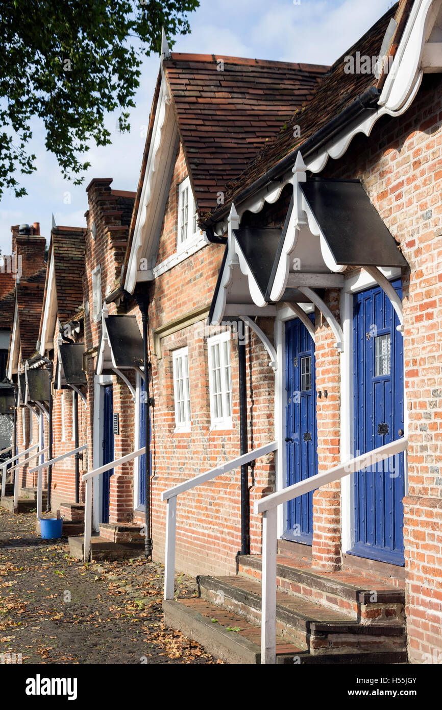 17th century almshouses, Castle Street, Farnham, Surrey, England, United Kingdom Stock Photo