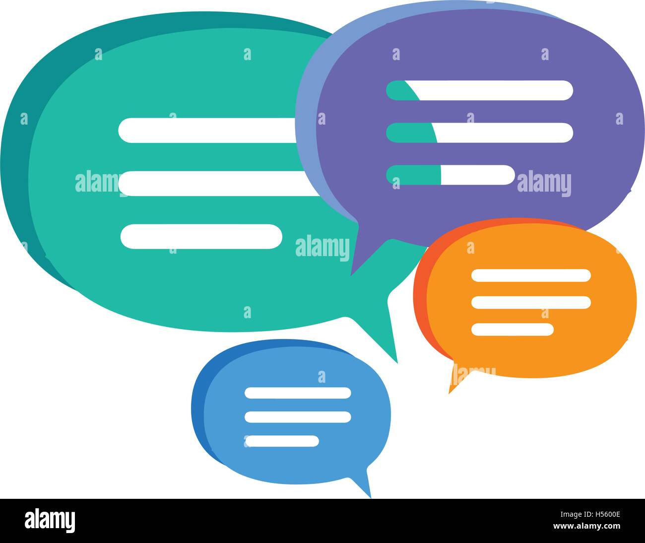 Colorful Speech Bubbles Concept Design Stock Vector Image & Art - Alamy