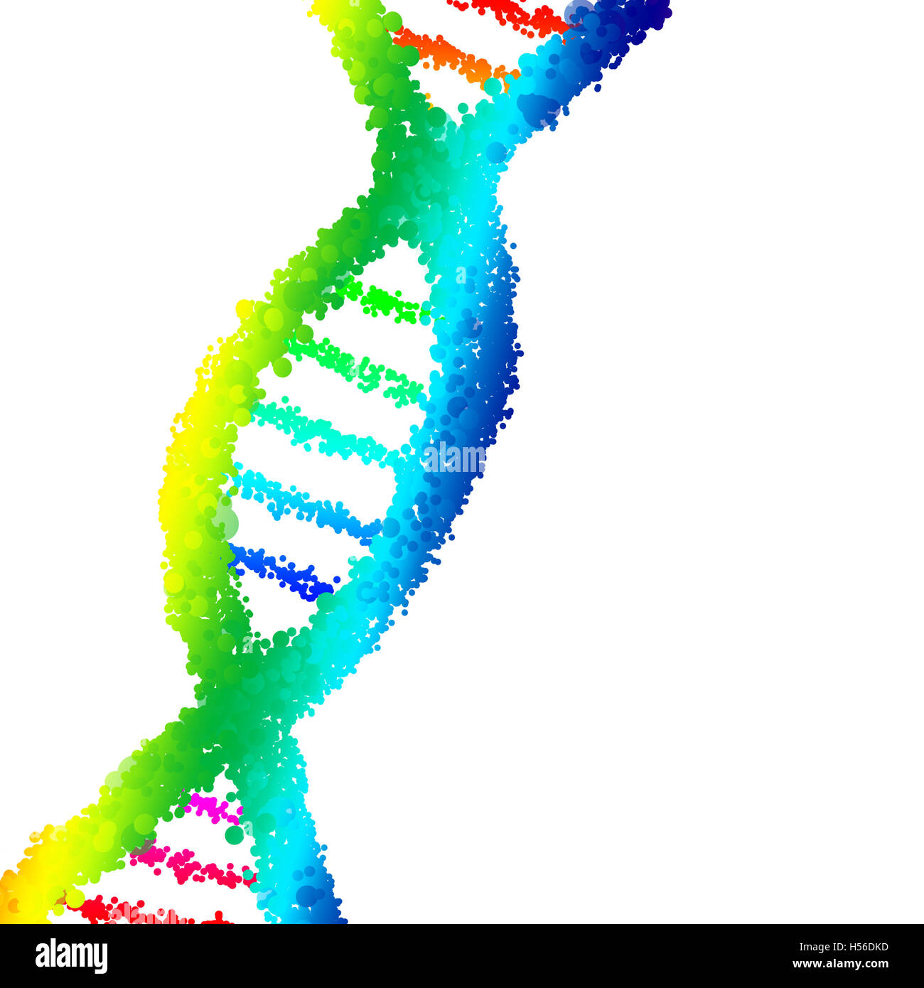 Dna genetic concept with a isolated spiral shape. Stock Photo