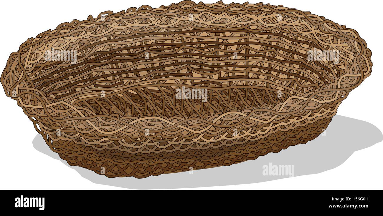 Wicker basket. Vector. Isolated illustration Stock Vector Image & Art ...