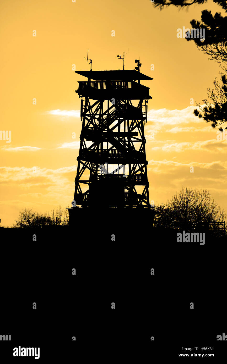 Observation tower in Oberleis, Ernstbrunn, Weinviertel region, Lower Austria, Autria, Europe Stock Photo