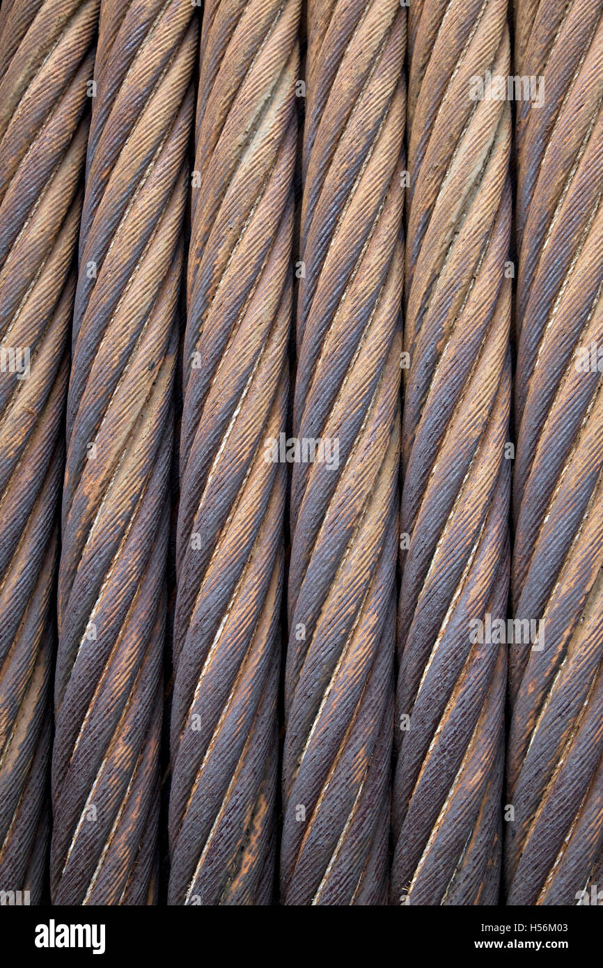 Steel wire, reel, closeup Stock Photo Alamy