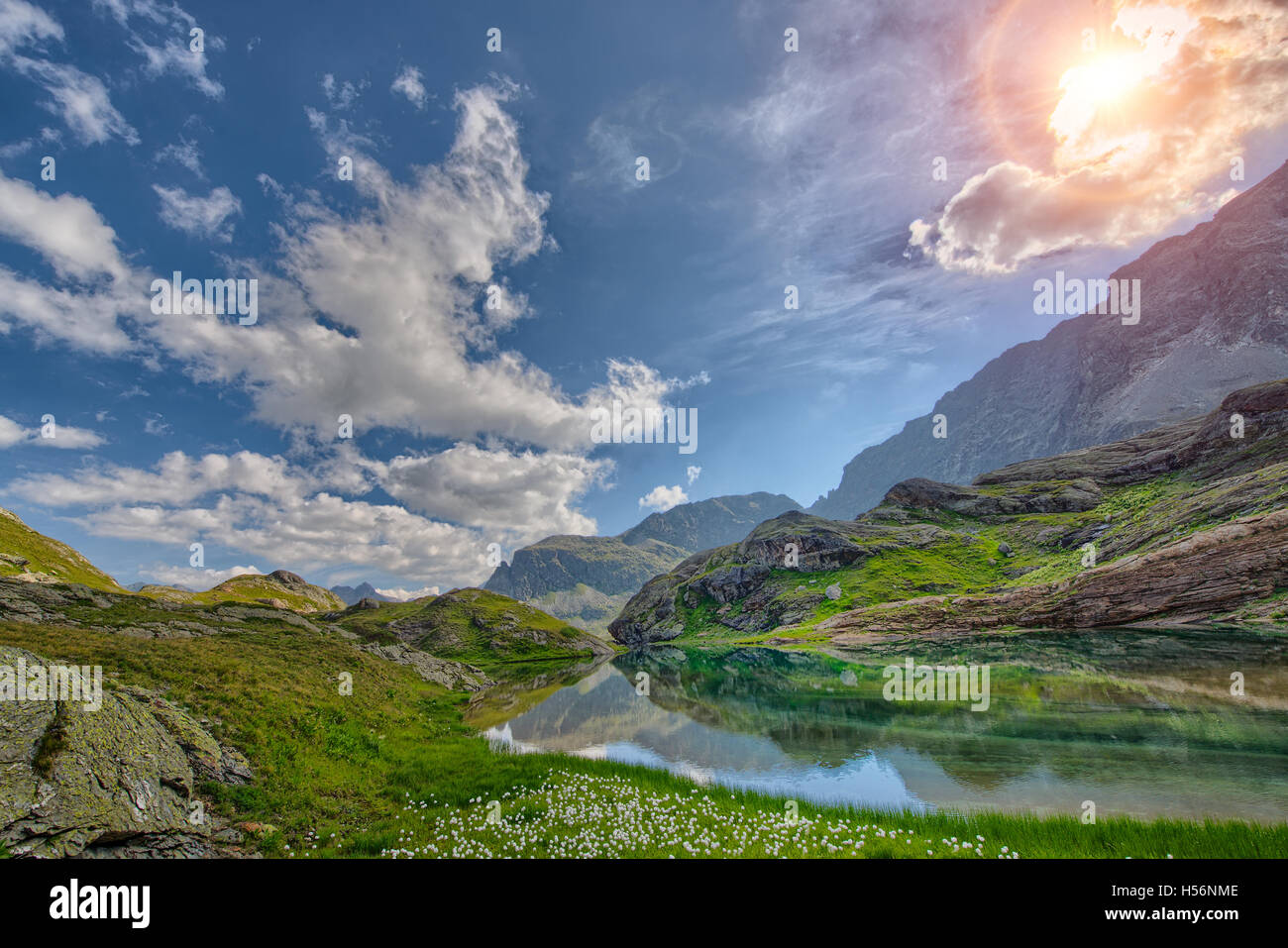 Small mountain lake Stock Photo Alamy Small mountain lake Stock Photo Alamy