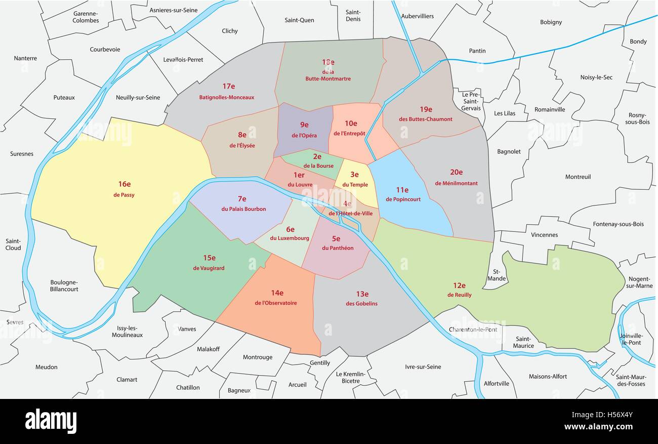Paris map hi-res stock photography and images - Alamy