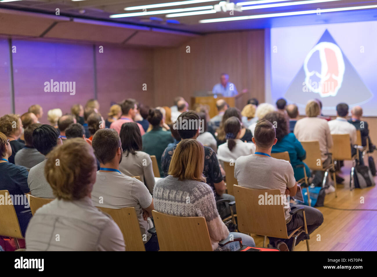 Audience in lecture hall on scientific conference Stock Photo - Alamy