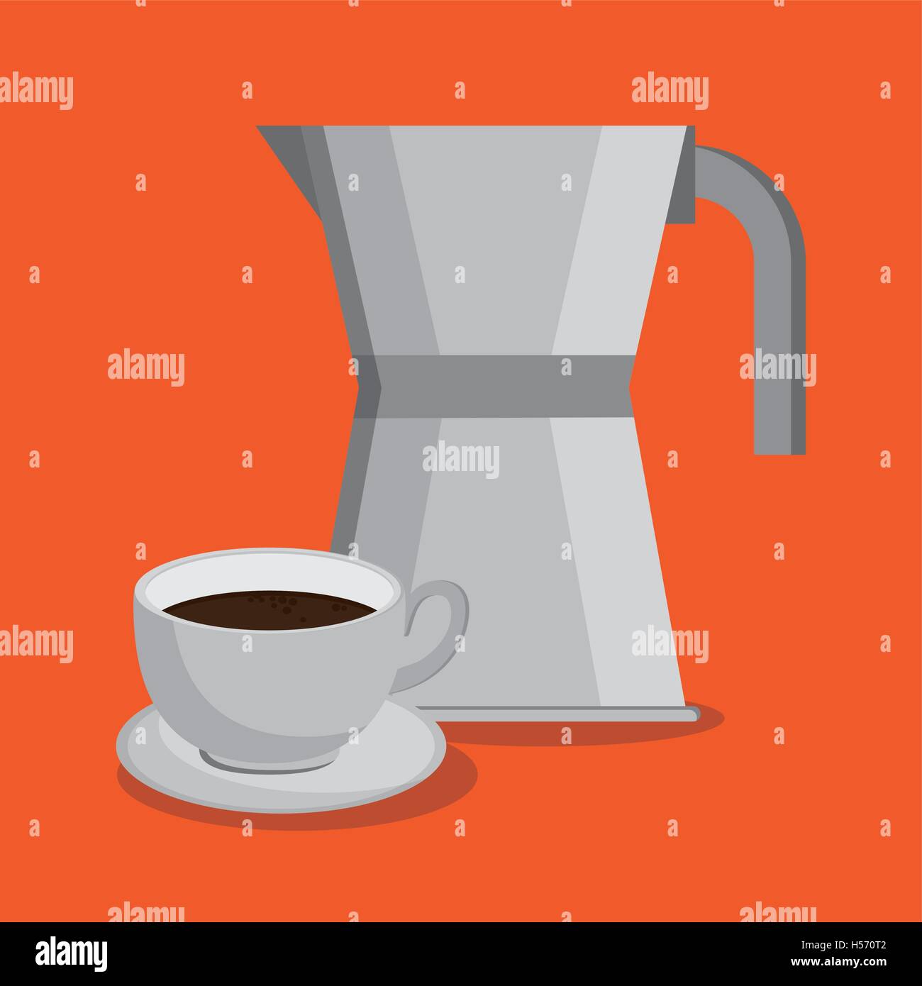 Cup and kettle of Coffee shop design Stock Vector Image & Art Alamy