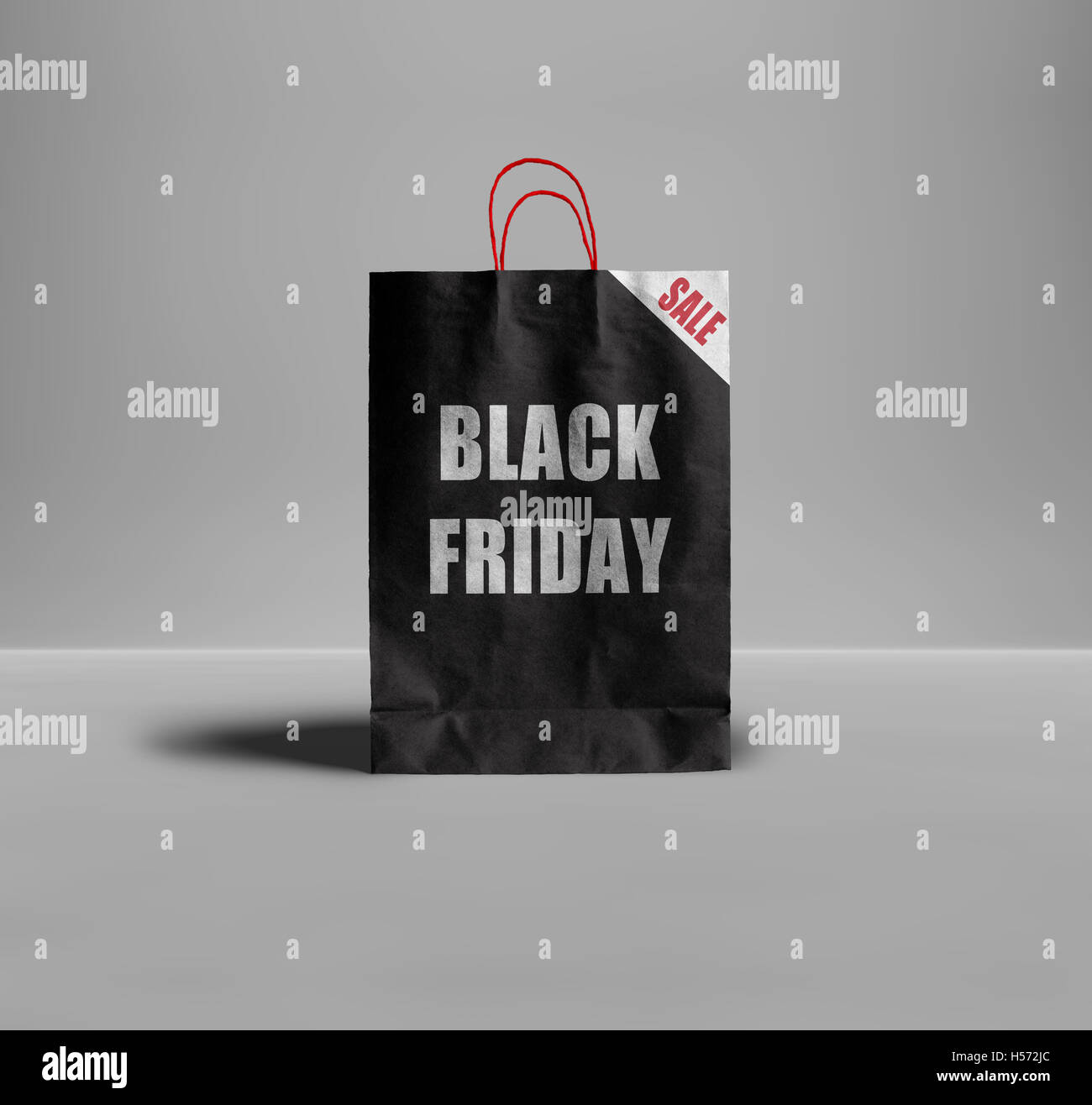 Black Friday paper bag. Stock Photo