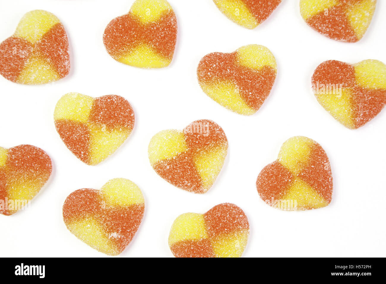 Gummy heart, sweet romantic detail, sugary food, baby food Stock Photo ...