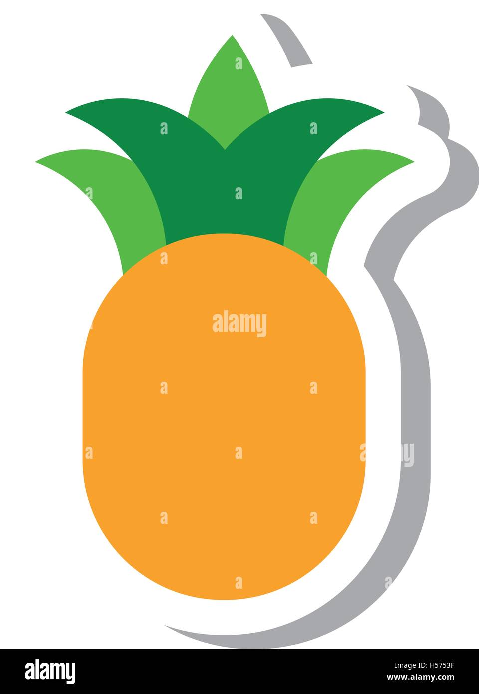 pineapple fresh fruit isolated icon Stock Vector Image & Art - Alamy