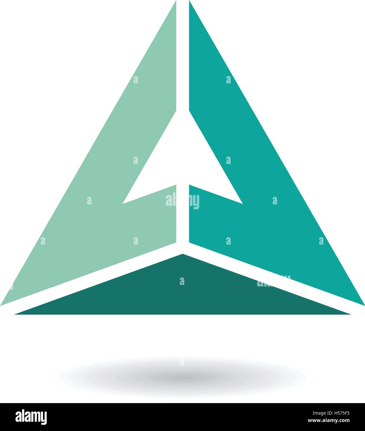 Design Concept of a Colorful Abstract Triangular Icon of Letter A ...