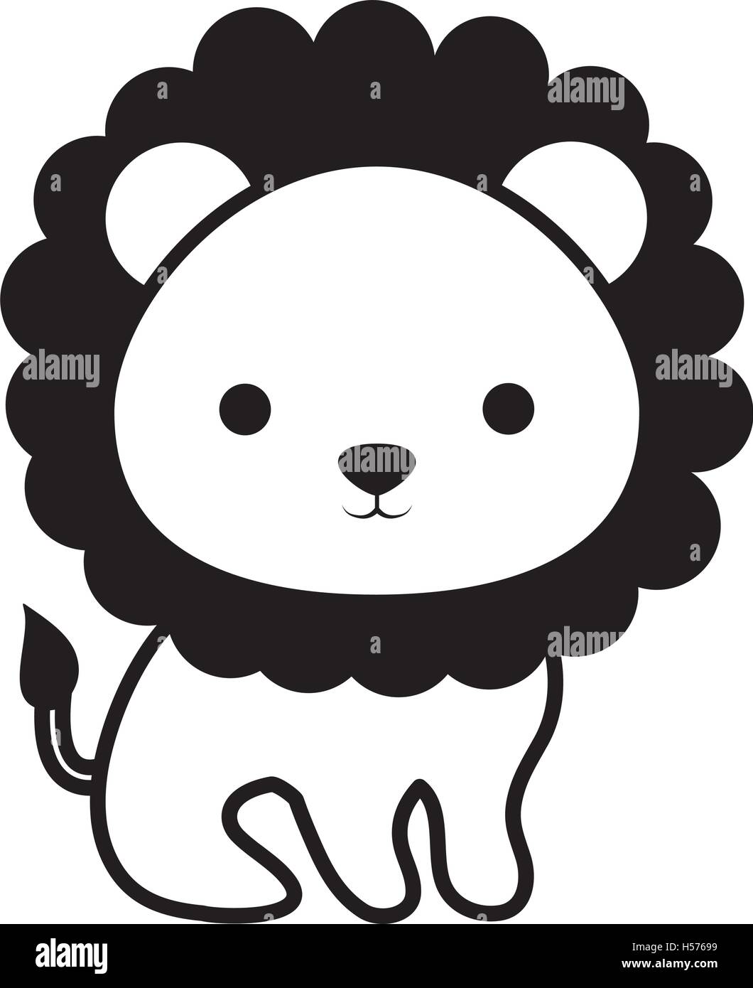 cute lion animal isolated icon Stock Vector Image & Art - Alamy