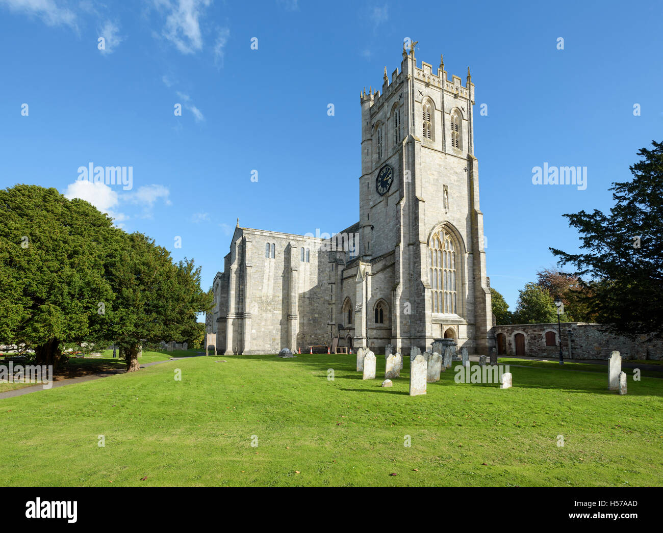 Christchurch Priory, the longest parish church in England, Christchurch, Dorset, UK Stock Photo