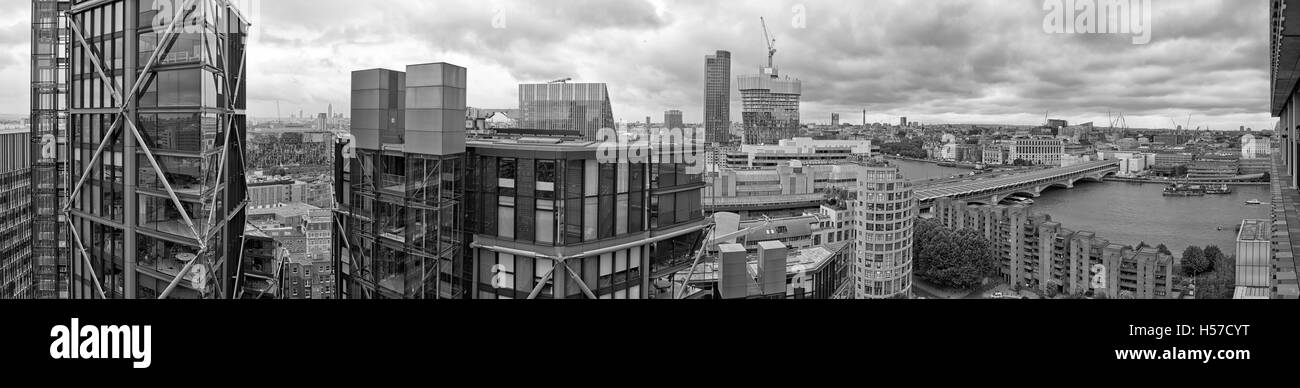 London, UK - July 2016: The view of London's skyline from the The Switch House at the Tate Modern. Stock Photo