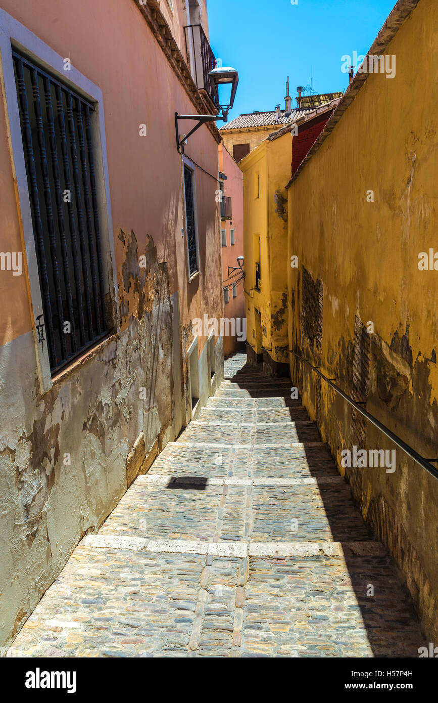 Street in the old town of Tarazona de Aragon, Saragossa, Spain Stock Photo