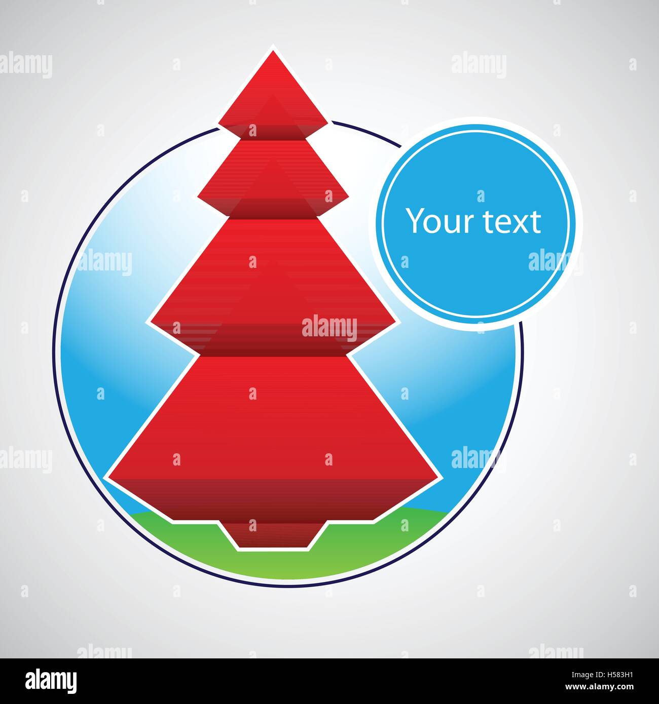 Christmas Tree Card Stock Vector Image & Art - Alamy