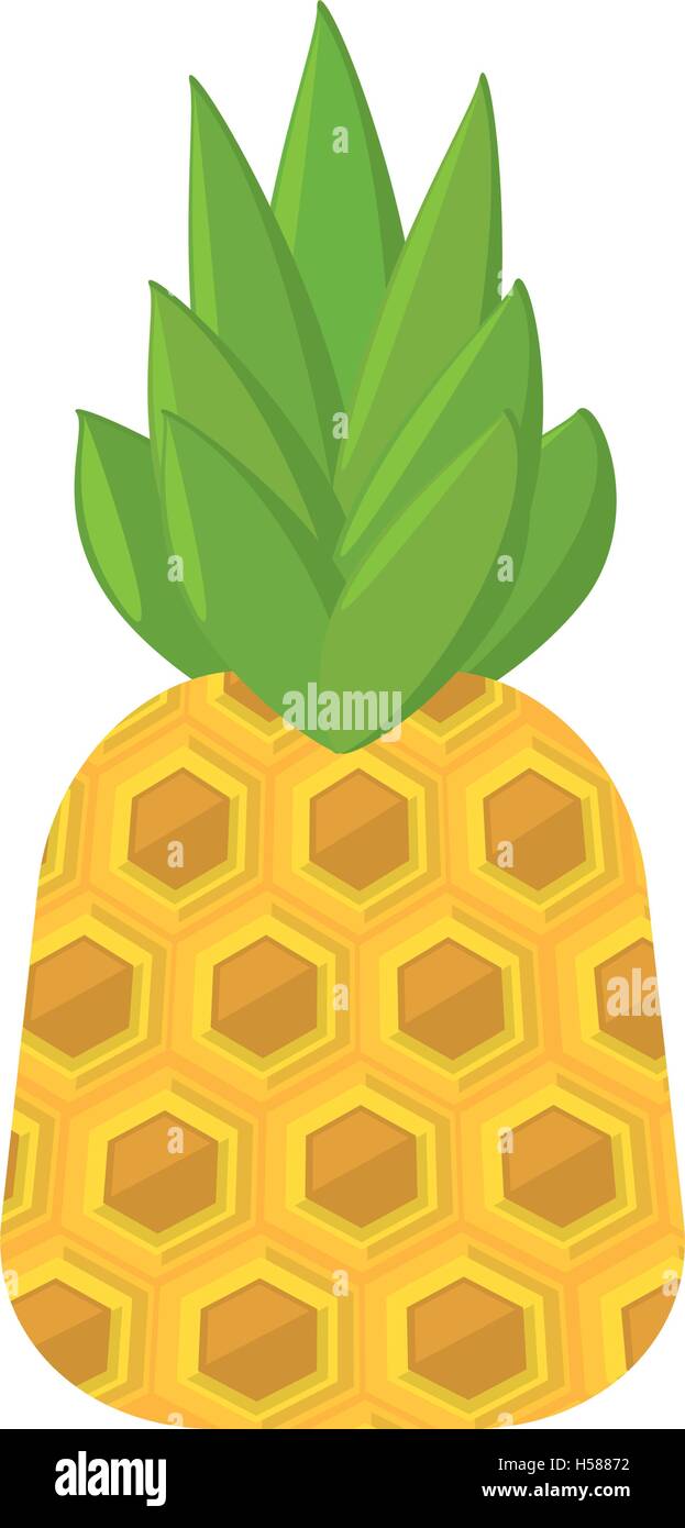 pineapple fresh fruit isolated icon Stock Vector Image & Art - Alamy
