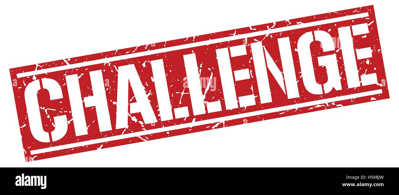 challenge square grunge stamp Stock Vector Image & Art - Alamy
