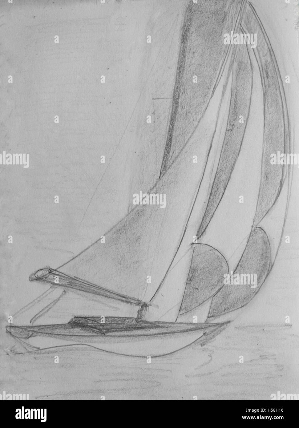 Boat drawing hi-res stock photography and images - Alamy