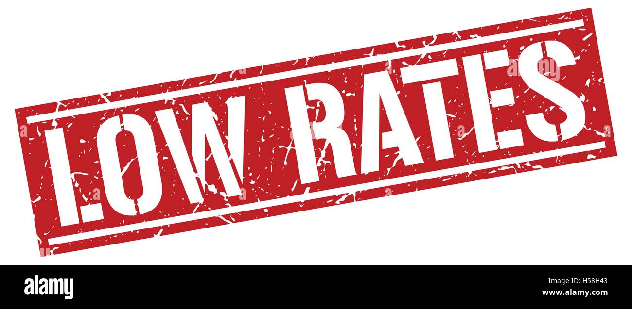 Low Rates Visual low rates square grunge stamp Stock Vector Image & Art - Alamy