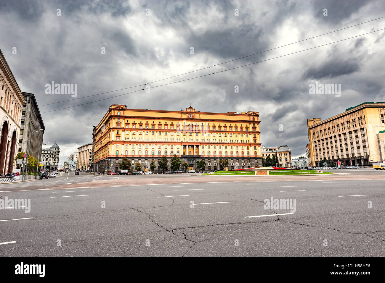 Lubyanka square by FSB and KGB headquarters in the historical center of ...