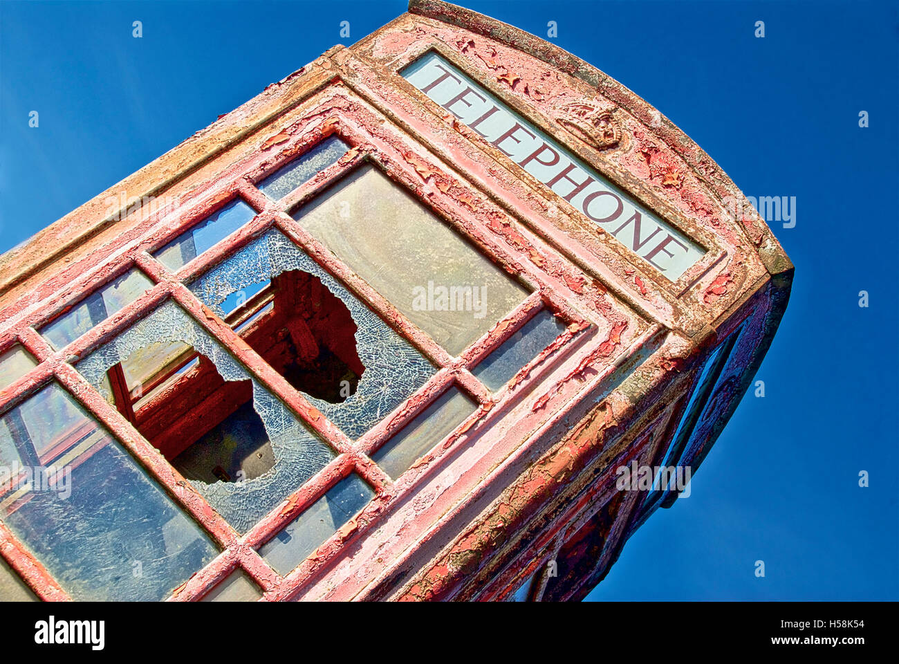 Eynsford  old phone box Stock Photo