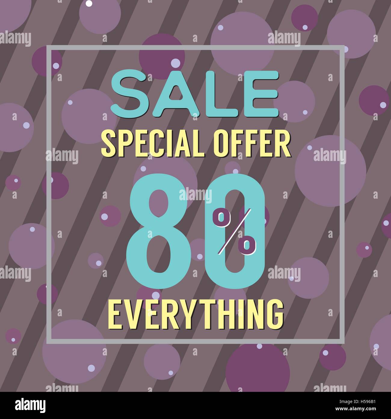 Special Offer 80 Percent On Purple Bubbles And Stripes Vector ...