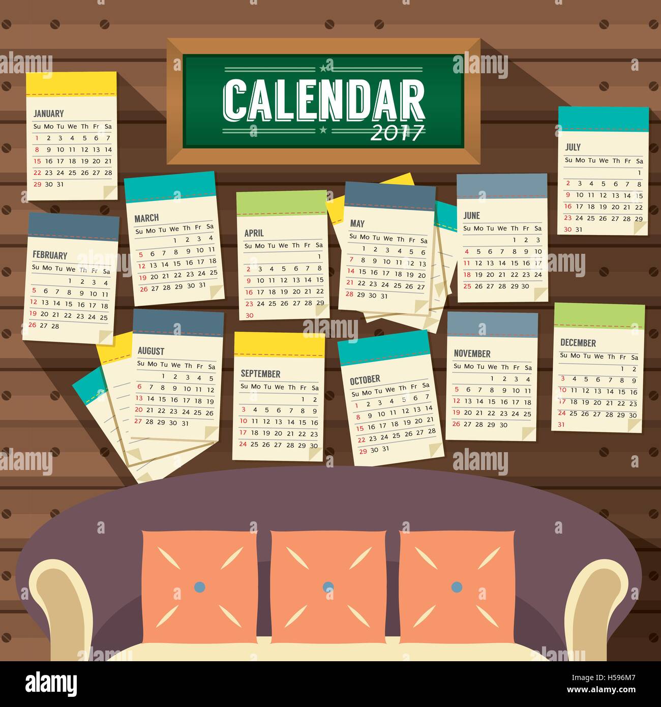 Single page wall calendar hi-res stock photography and images - Alamy