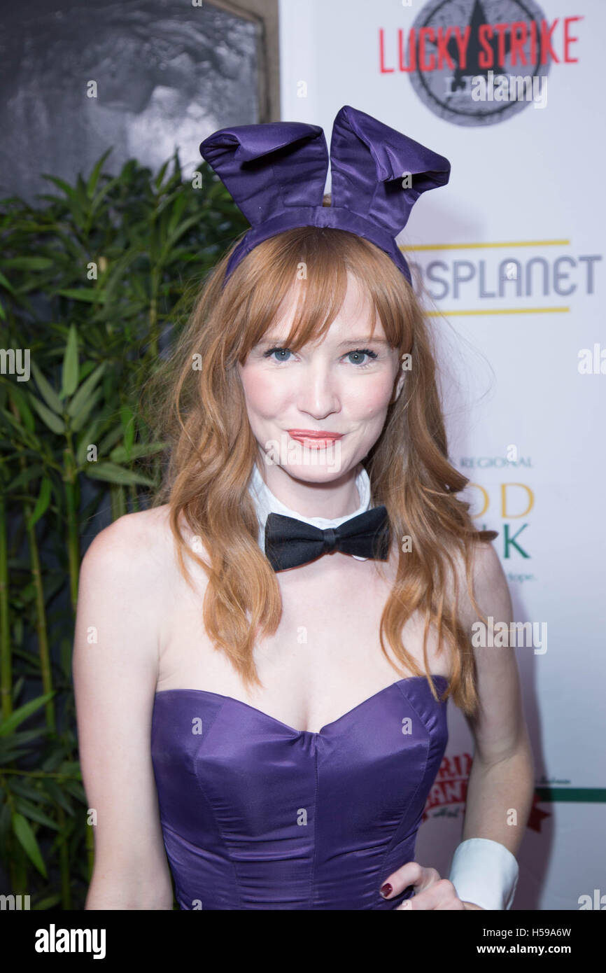 Playmate Dominique Jane attends the 2nd Annual Bowling With Bunnies Charity  Fundraiser benefiting the LA Food Bank, presented by Playboy and Lucky  Strike Live, at Lucky Strike Bowling Alley on November 19,