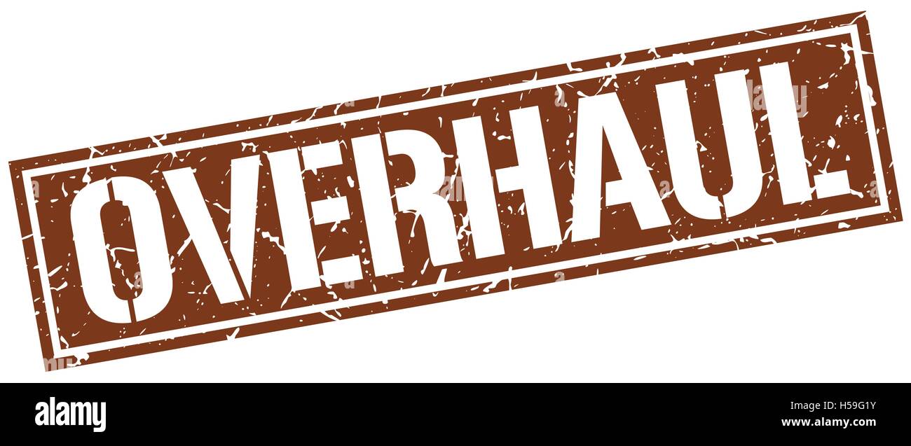 overhaul square grunge stamp Stock Vector Image & Art - Alamy
