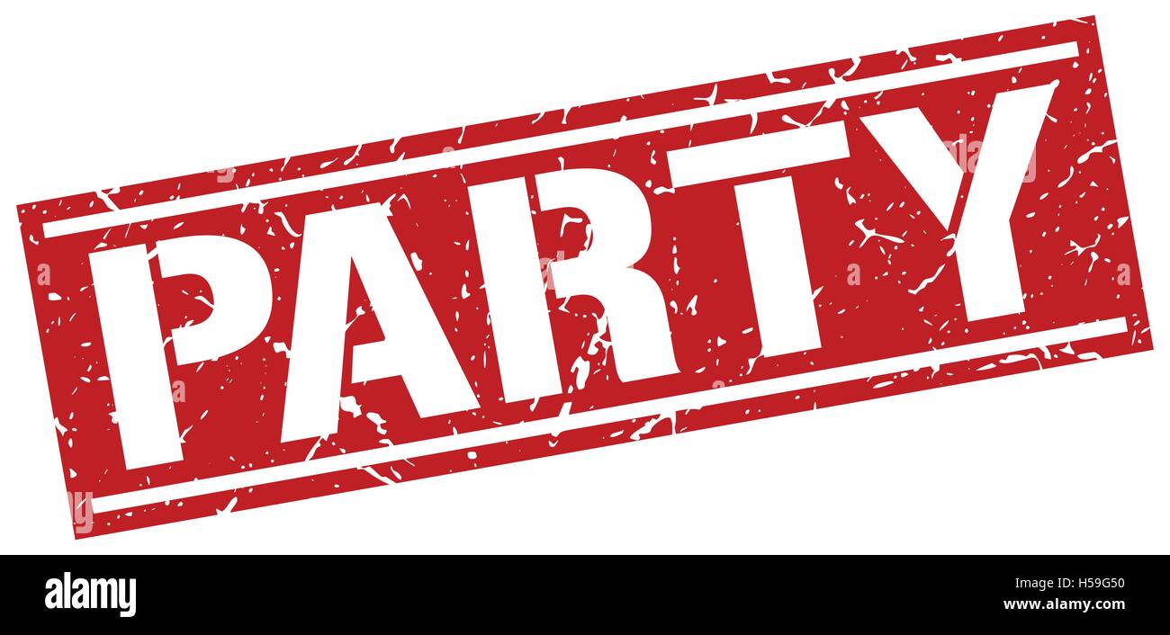 party square grunge stamp Stock Vector Image & Art - Alamy