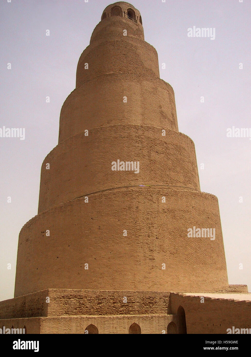 25th April 2003 The ancient minaret of the Al Malwiya mosque in Samarra, Iraq. Stock Photo