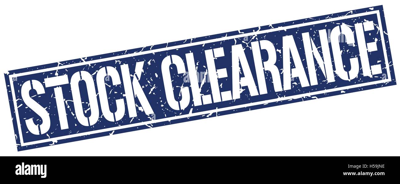 stock clearance square grunge stamp Stock Vector Image & Art - Alamy