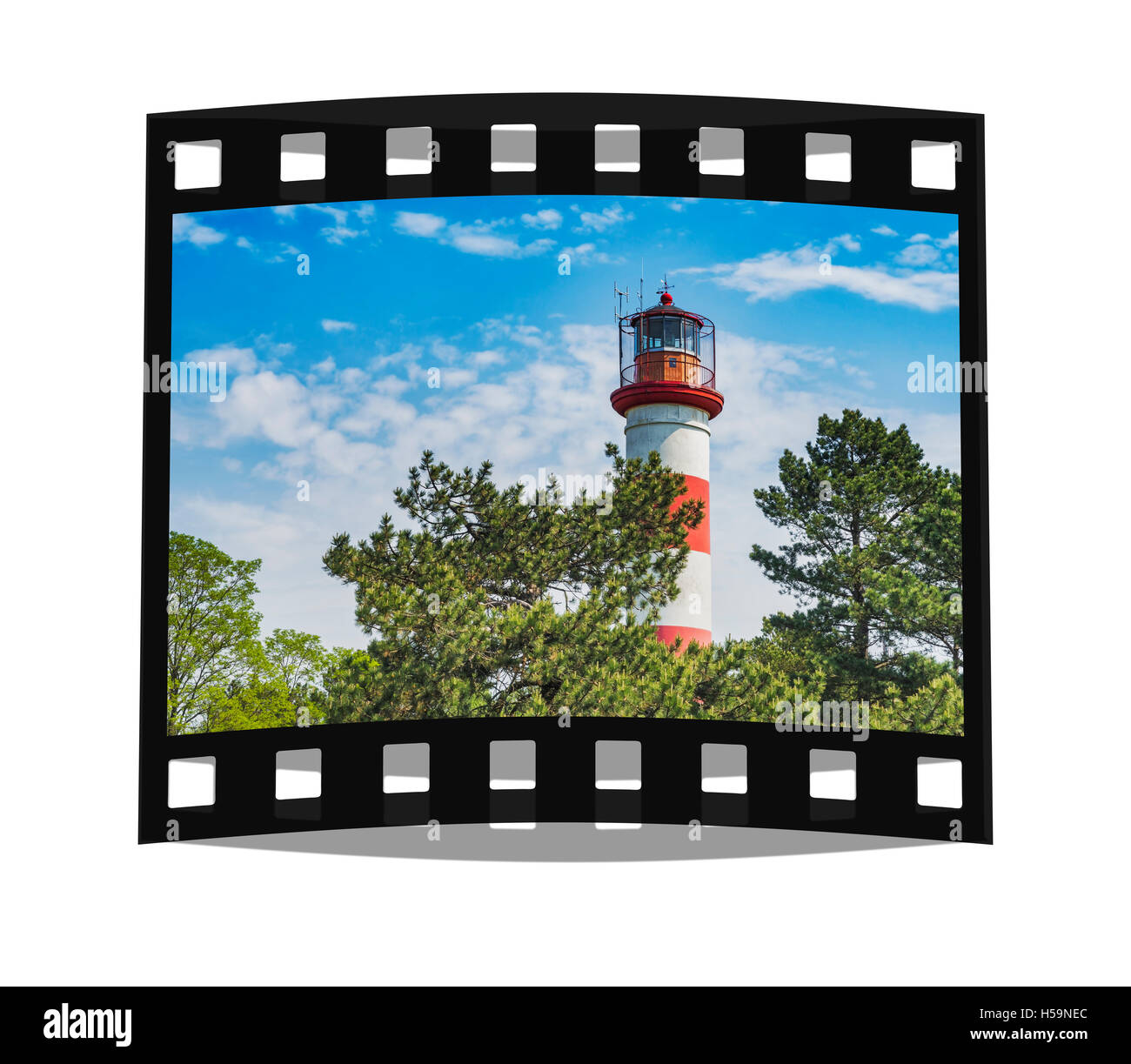 The lighthouse is located on the Urbas Hill, Nidden, Nida, Neringa, Curonian spit, Lithuania, Baltic States, Europe Stock Photo