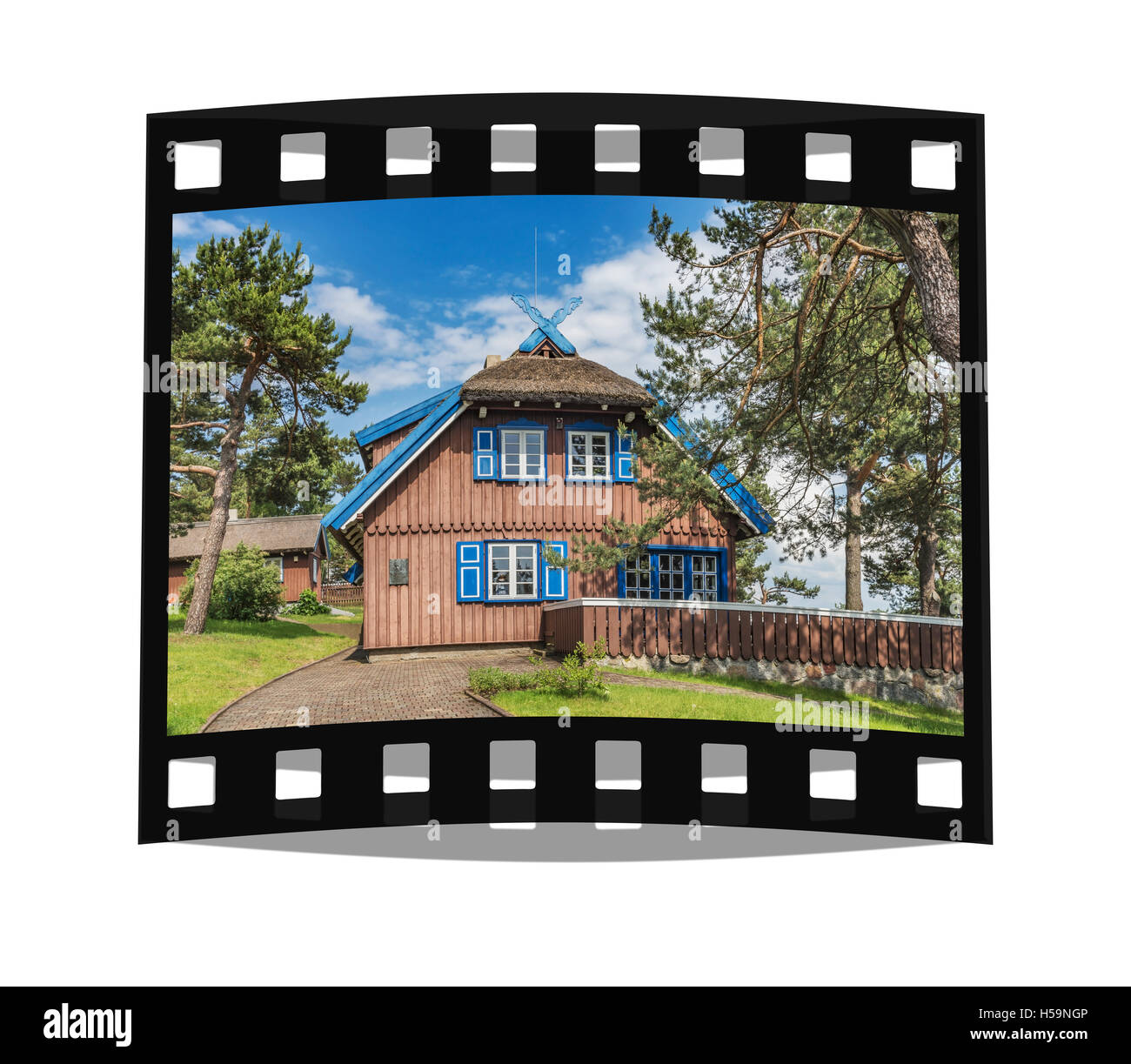 The former summer house of the German writer Thomas Mann, Nidden, Nida, Neringa, Curonian spit, Lithuania, Baltic States, Europe Stock Photo