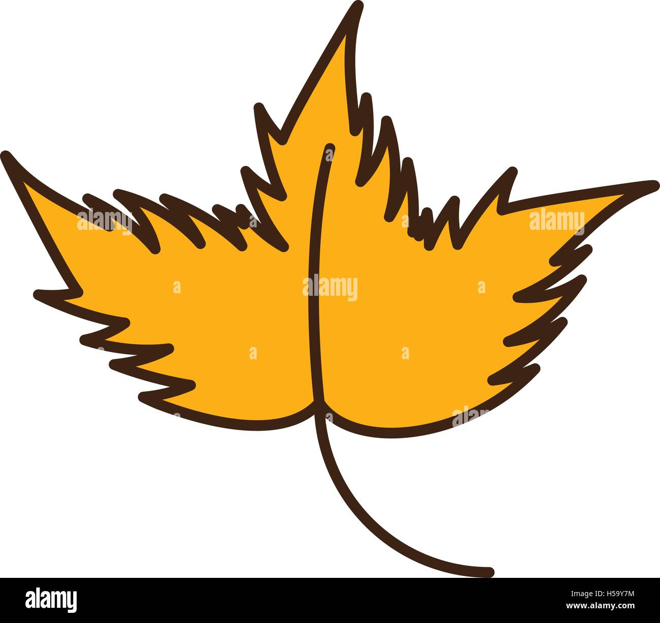 leaf autumn isolated icon Stock Vector Image & Art - Alamy