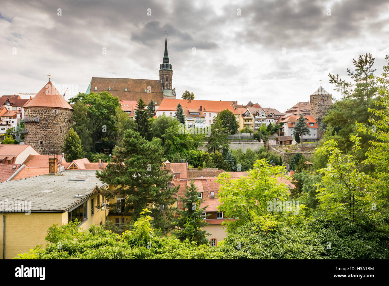 Cityscape of Bautzen (Saxony, Germany) Stock Photo