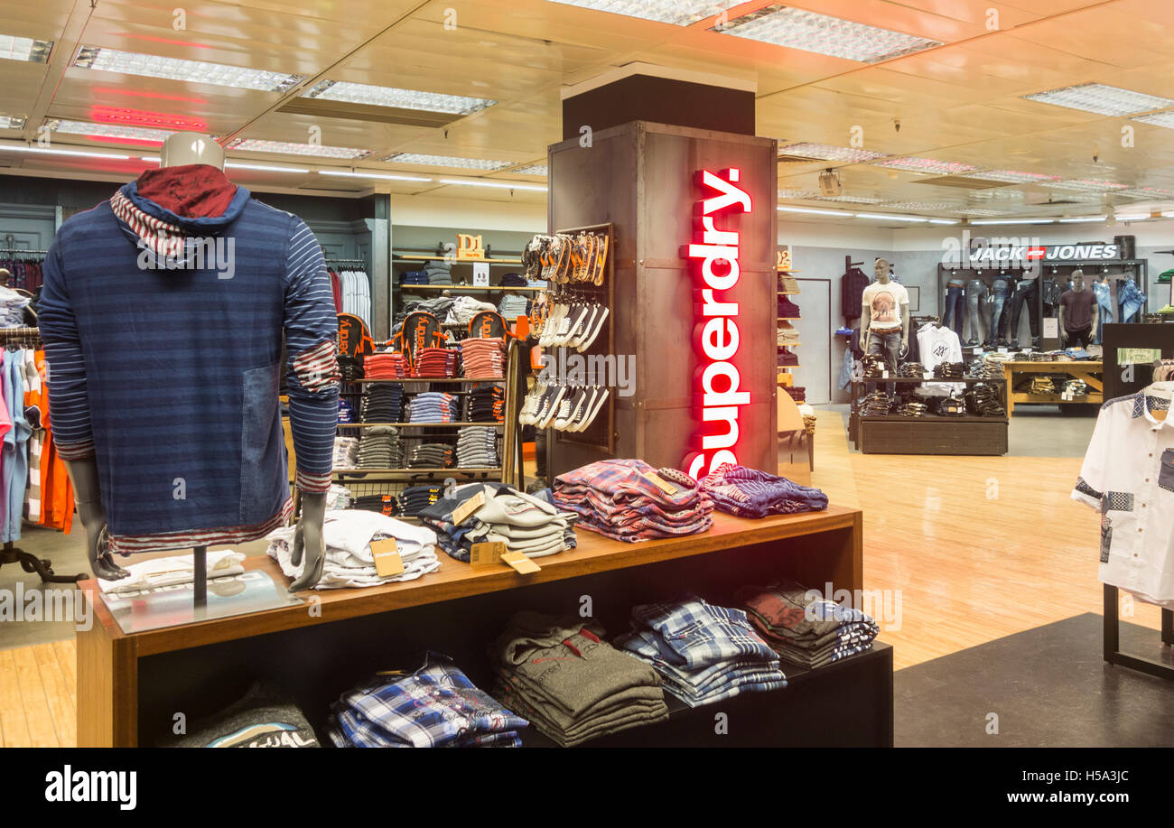 Superdry clothes clothing inside shop hi-res stock photography and images -  Alamy