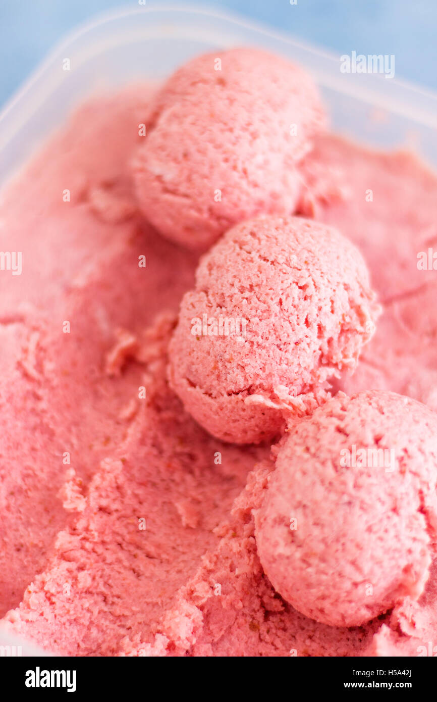 Strawberry Frozen Yogurt Stock Photo