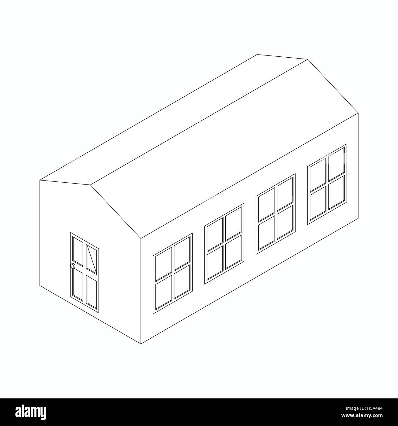 Long building icon, isometric 3d style Stock Vector Image & Art - Alamy