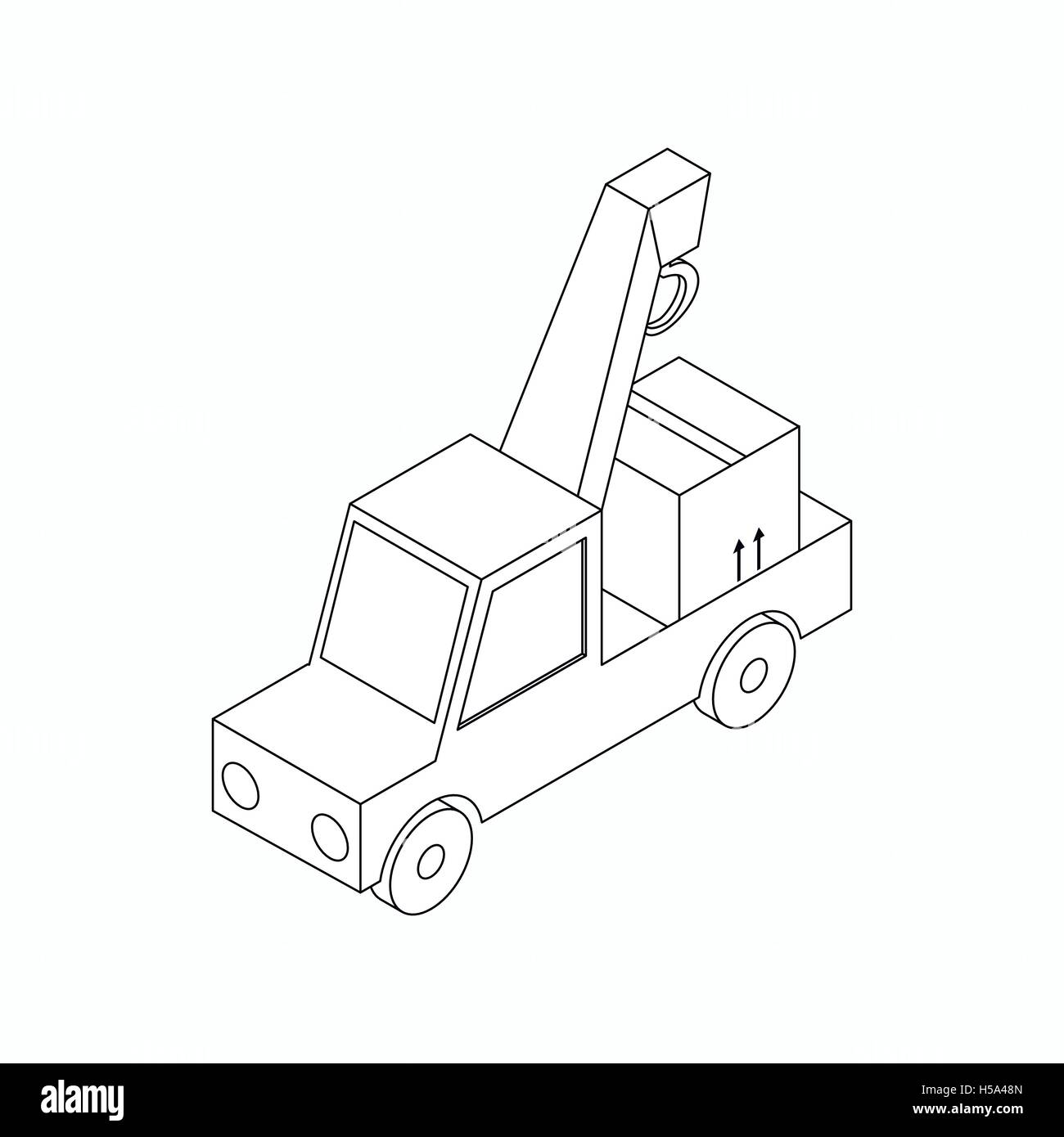 Truck crane icon, isometric 3d style Stock Vector Image & Art - Alamy