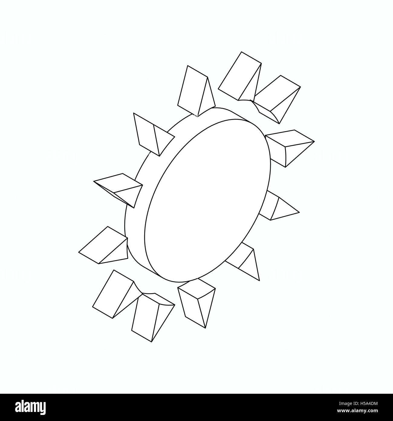 Sun icon, isometric 3d style Stock Vector Image & Art - Alamy