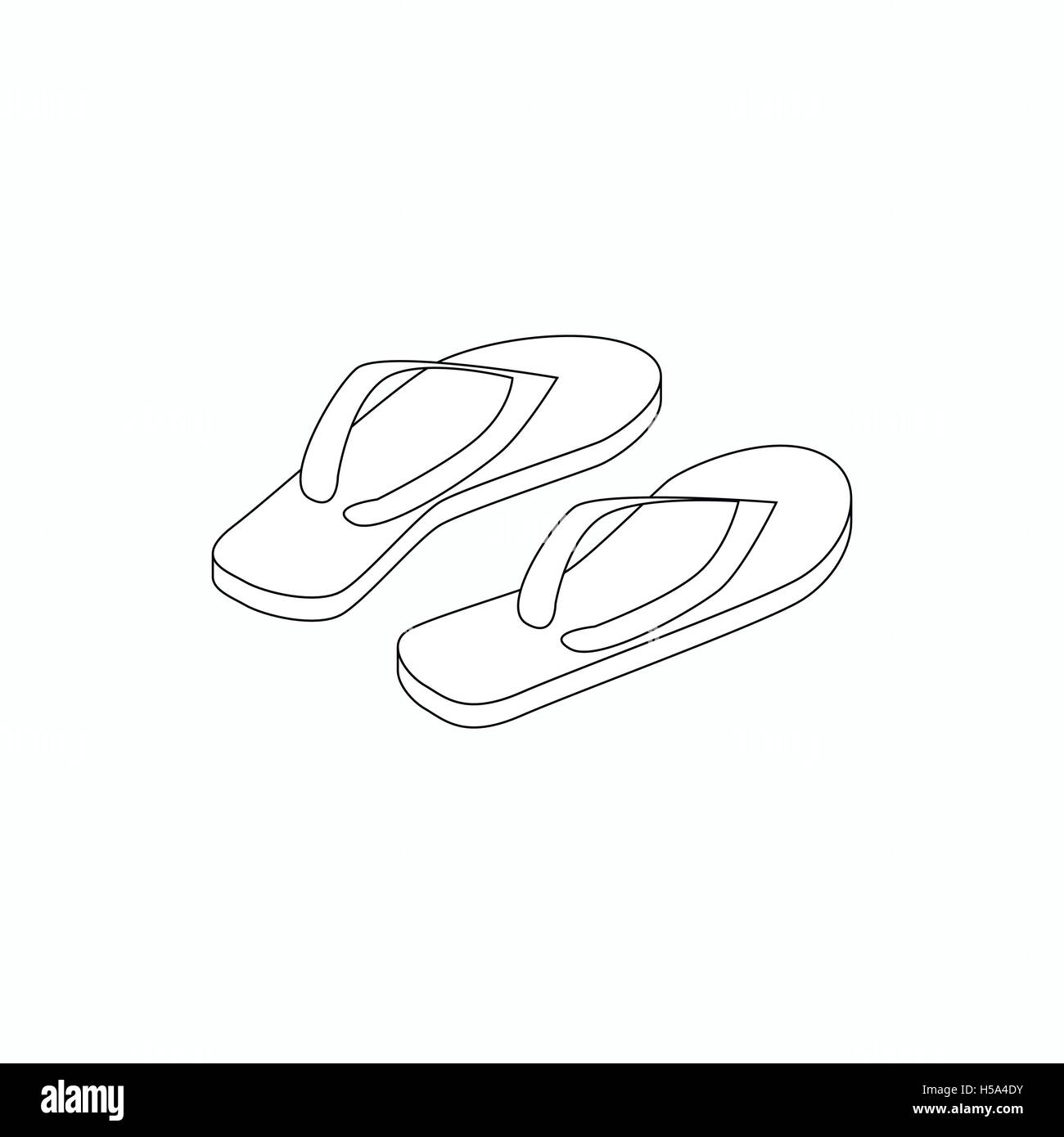 Beach slippers icon, isometric 3d style Stock Vector Image & Art - Alamy