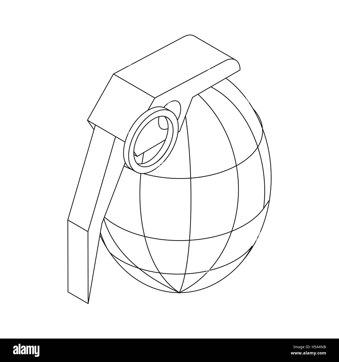 Grenade icon, isometric 3d style Stock Vector Image & Art - Alamy